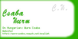 csaba wurm business card